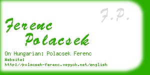 ferenc polacsek business card